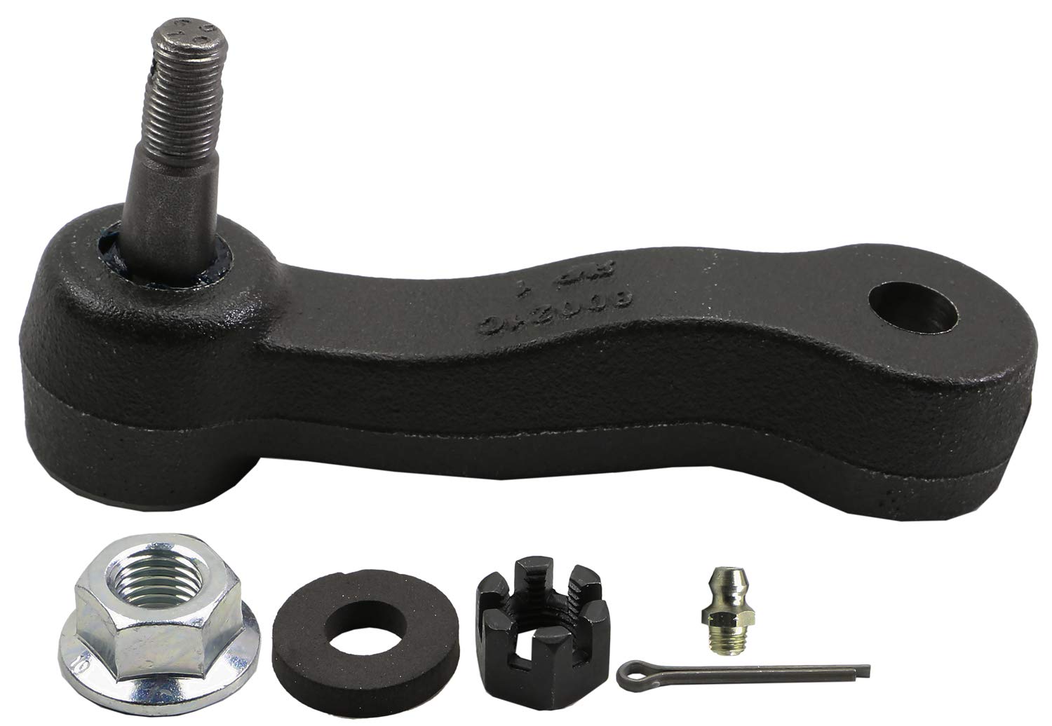 MOOG K6535 steering idler arm installed on a Chevrolet Silverado 2500HD for improved steering stability.
