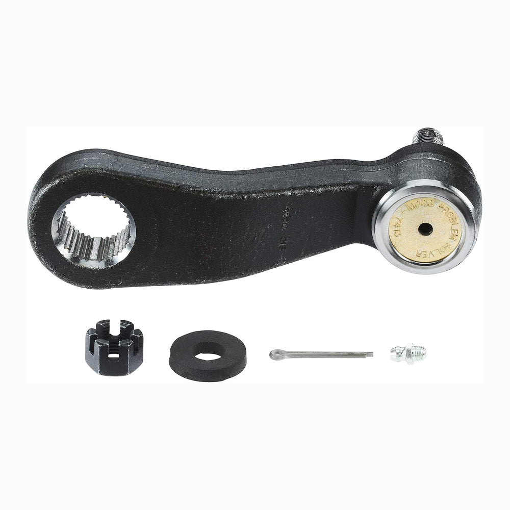MOOG K6536 steering pitman arm side view showing heavy-duty forged steel for Silverado 1500