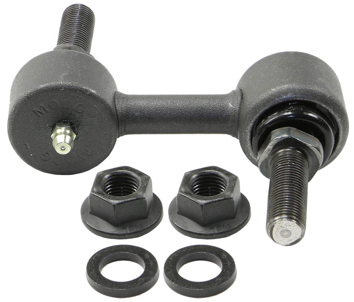 MOOG K750084 suspension stabilizer bar link on a Forester side view for confident handling.