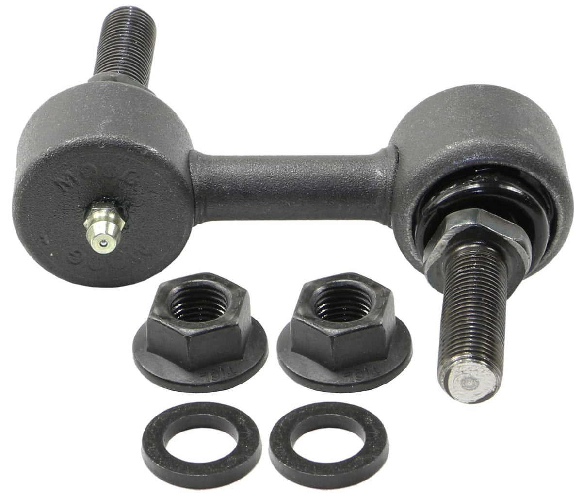 MOOG K750084 suspension stabilizer bar link on a Forester side view for confident handling.