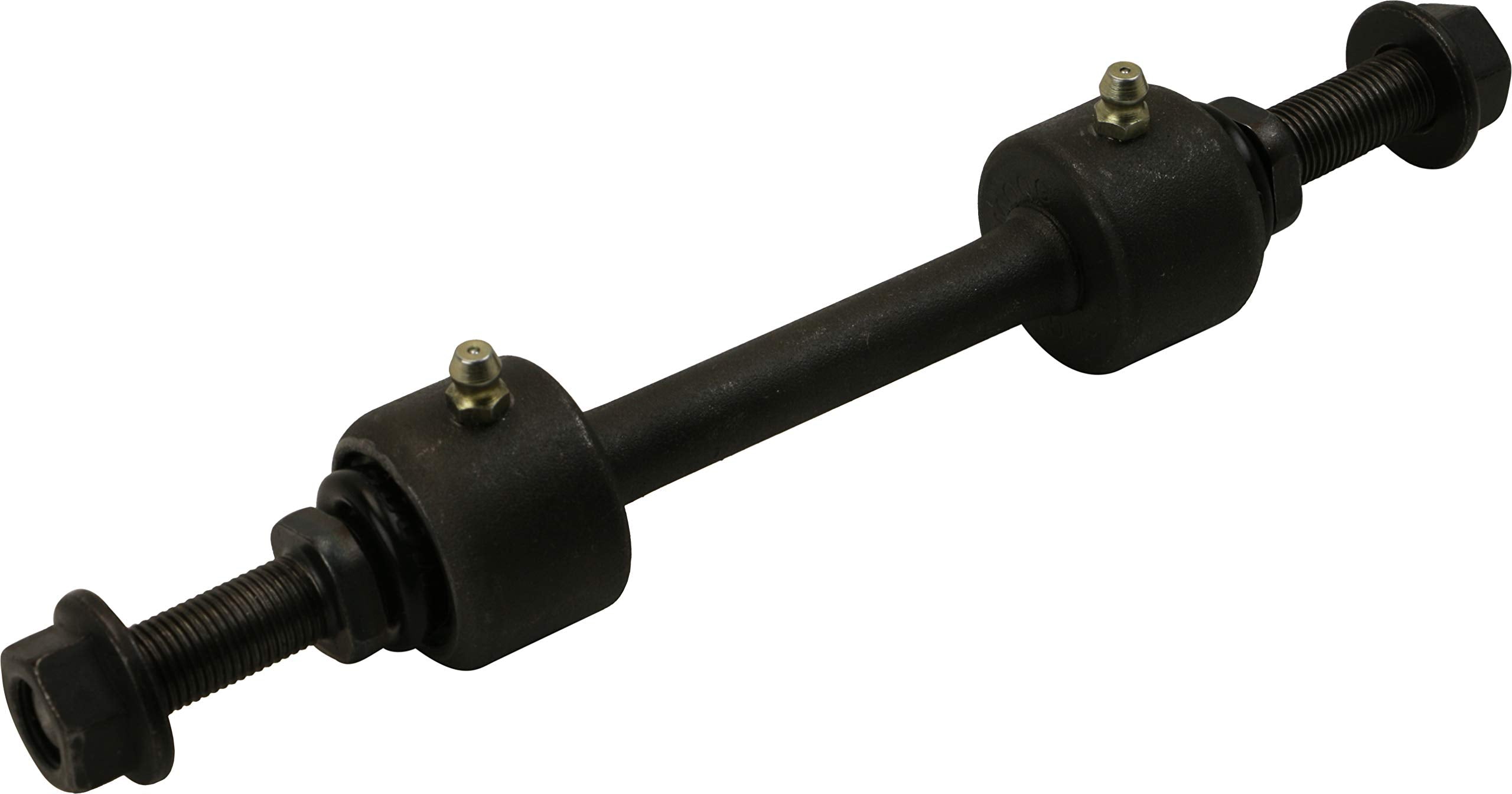 Front-left MOOG K750362 link mounted on Ford F-150 for smoother handling.