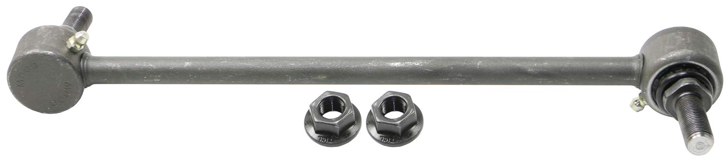 MOOG K750795 stabilizer bar link closeup shows greaseable socket for smoother operation