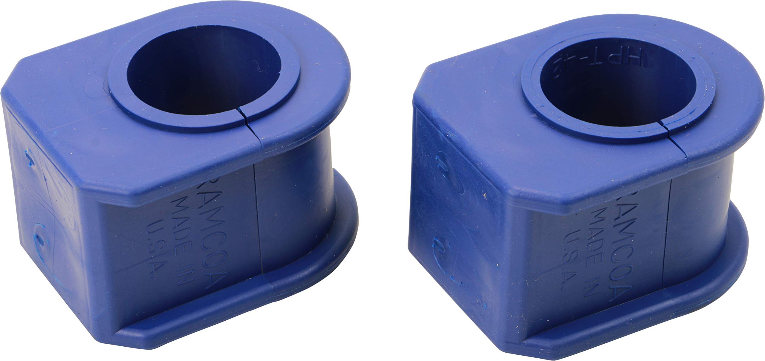 MOOG K80201 suspension stabilizer bar bushing kit close-up showing durable thermoplastic material.