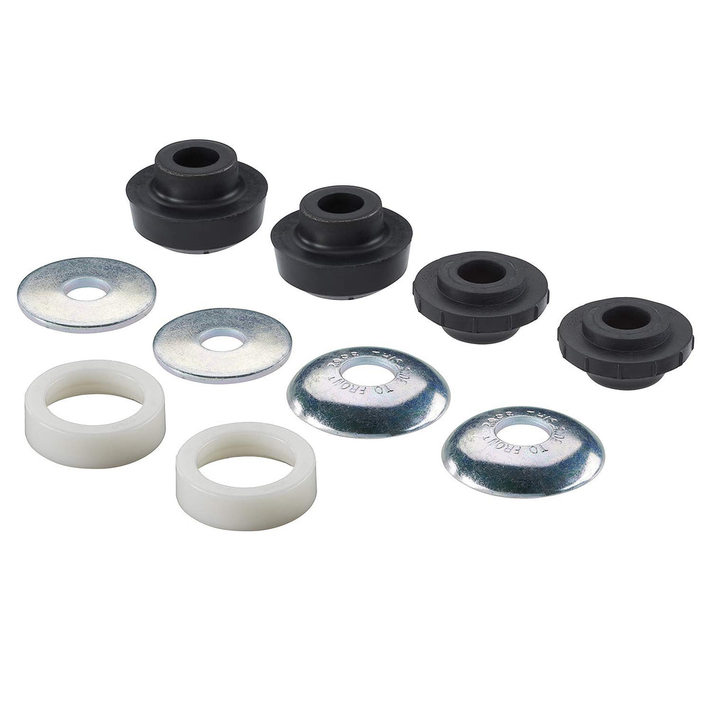 MOOG K8361 radius arm bushing packaging, highlights longevity and easy replacement.