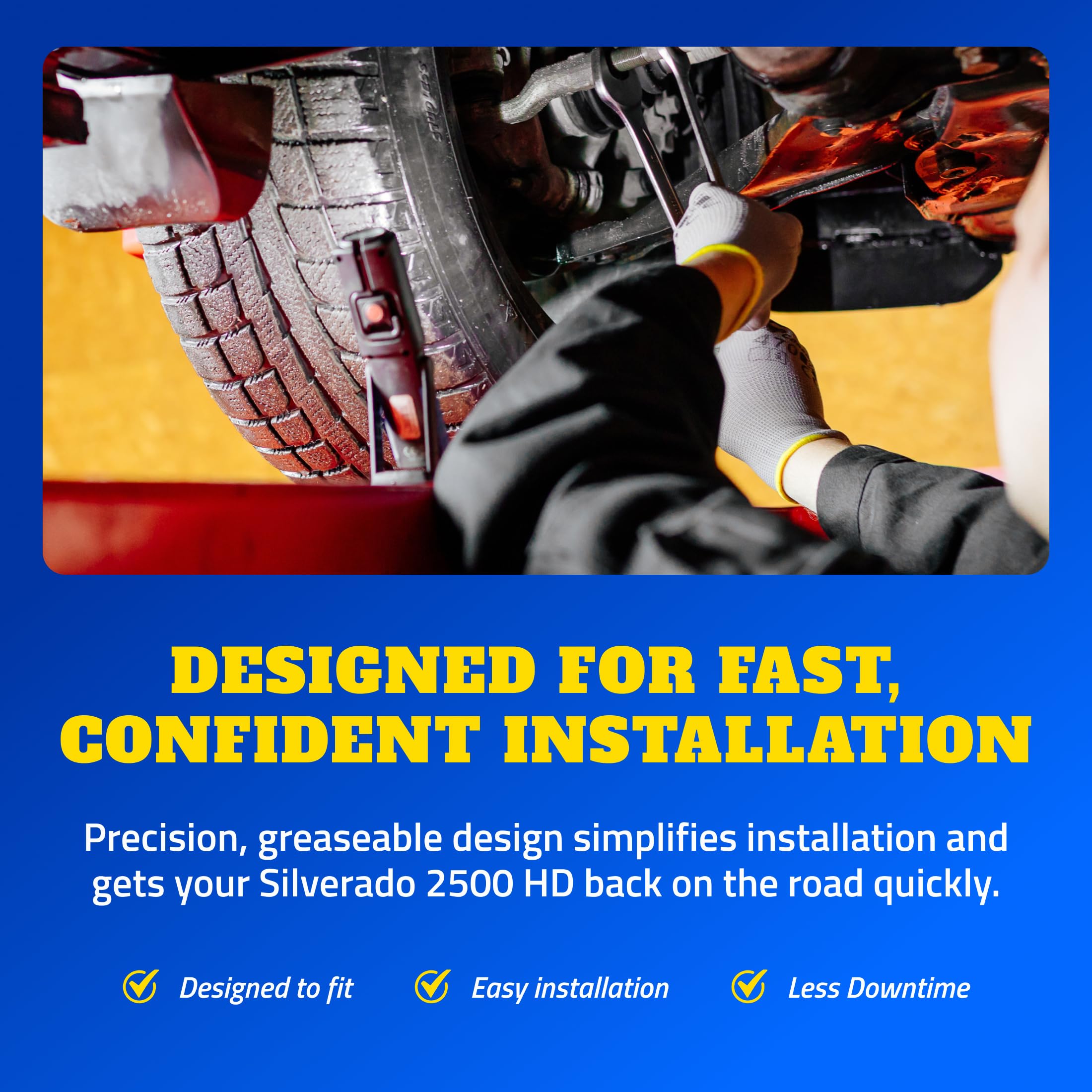 MOOG steering drag link greaseable ball joint simplifies maintenance and longevity.