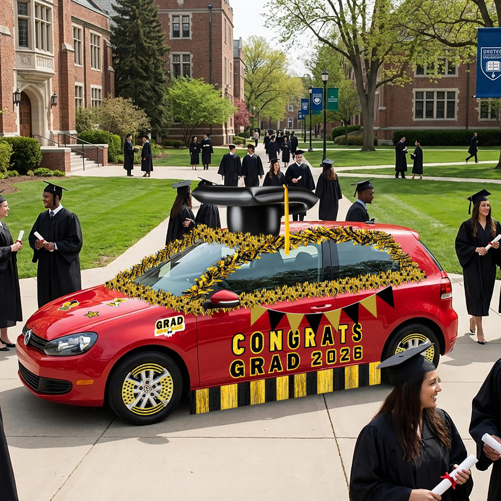 Moon Boat magnets and banners set for cohesive graduation visuals