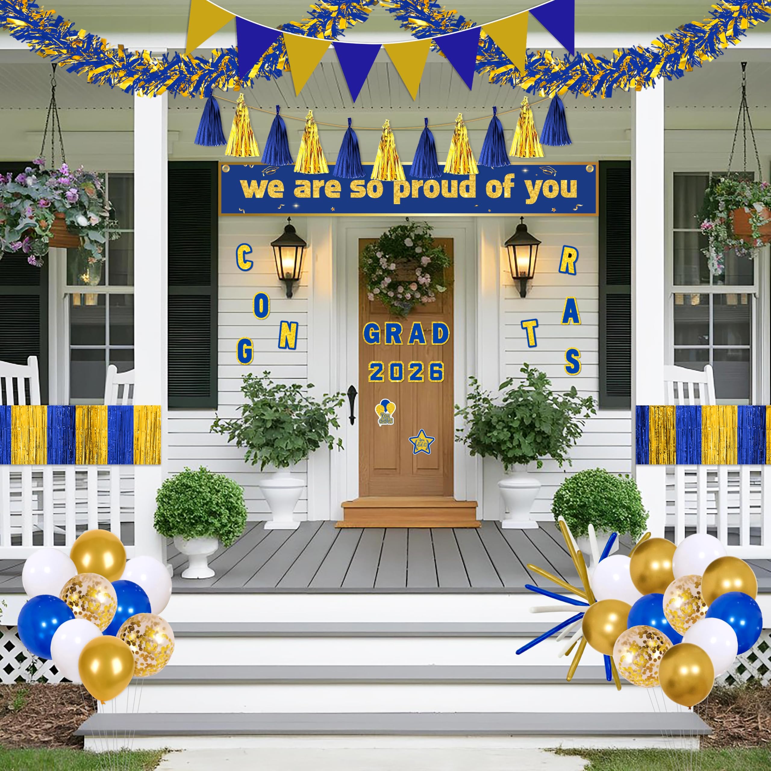 Moon Boat paper tassel garland creates playful vertical accents for indoor or outdoor spaces