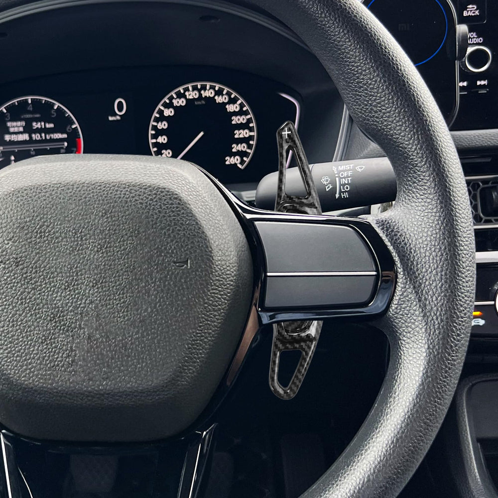 Moonateen carbon texture closeup of paddle shifter extension
