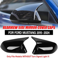 Moonlinks Ox Horn mirror cover right side in glossy black for Mustang