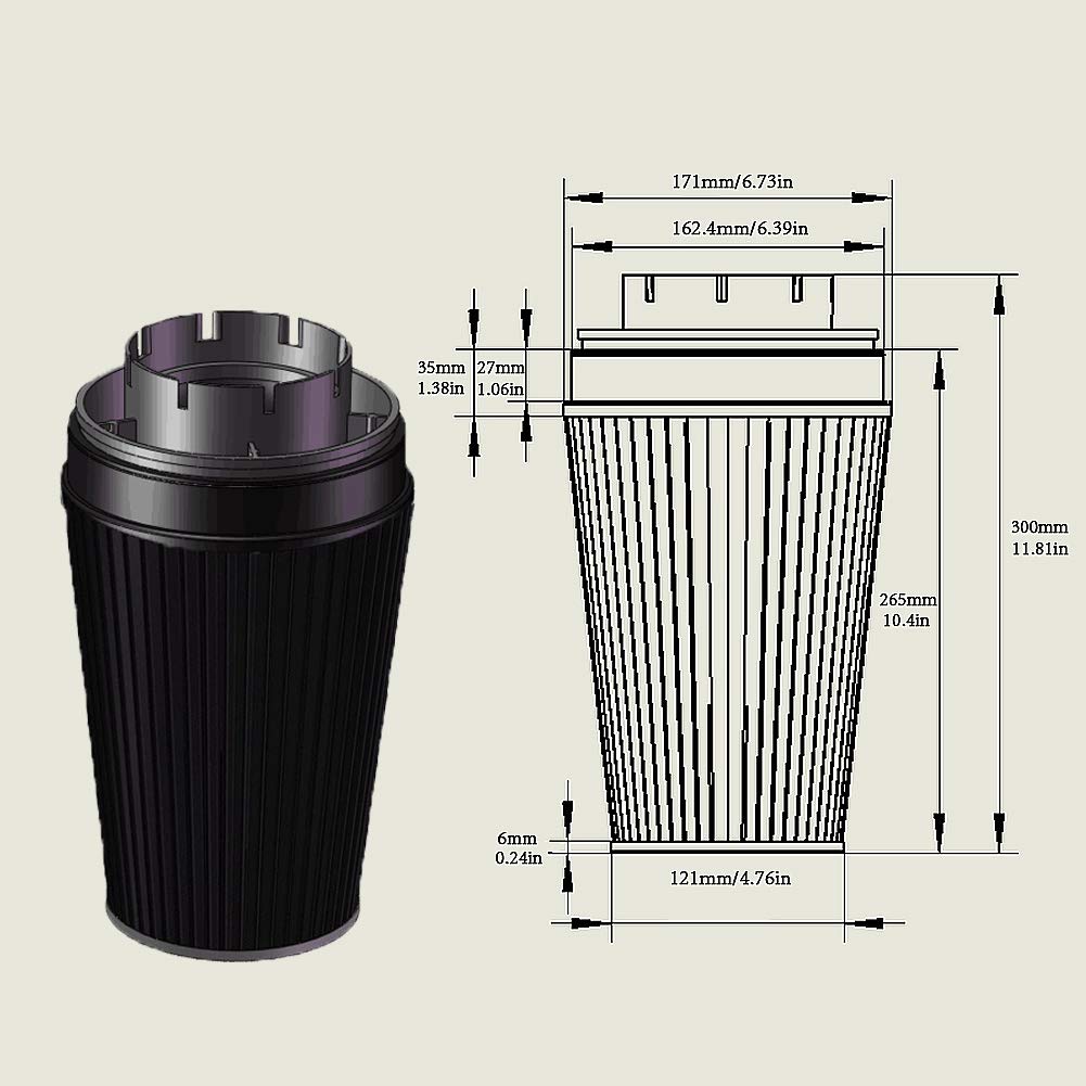 MOOSUN high flow intake tube reduces resistance for better throttle response