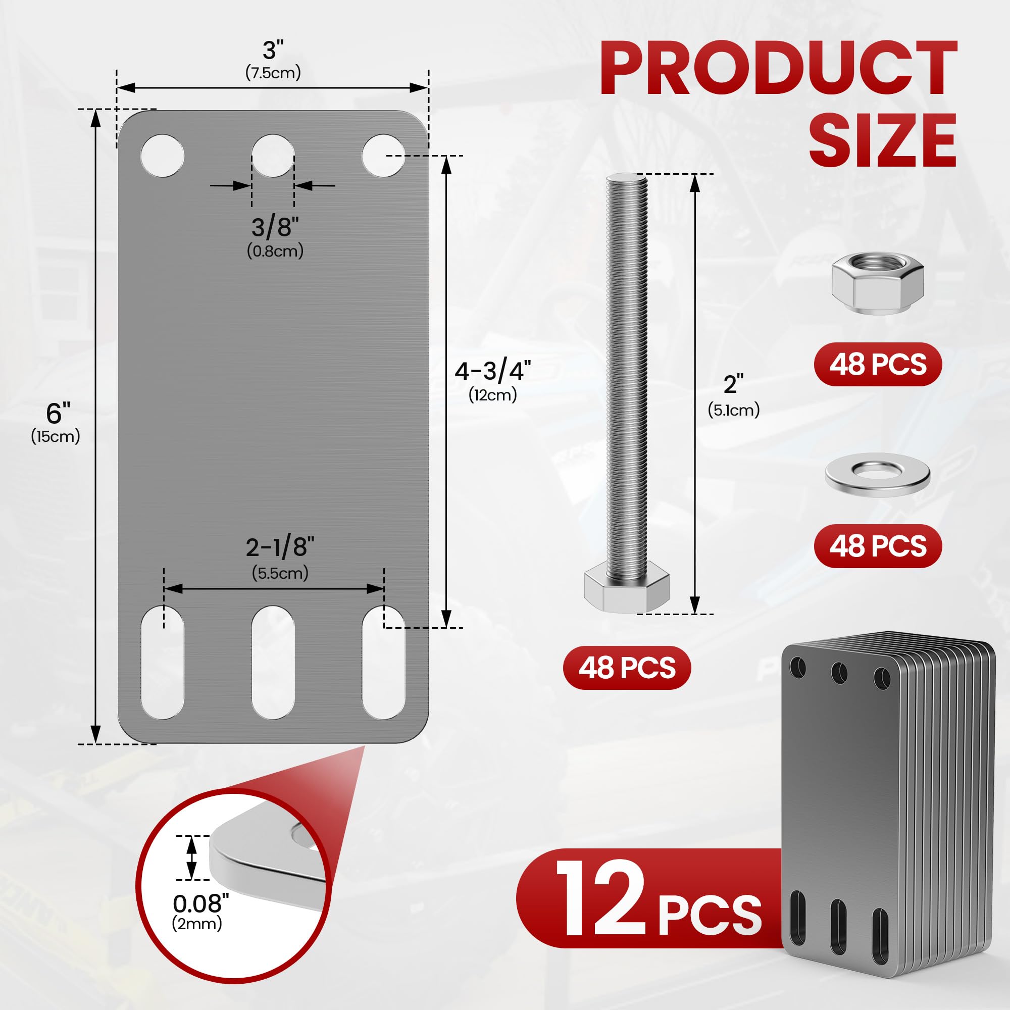 MooxHAI 12-pack back plates provide reliable support for E-Track setups.