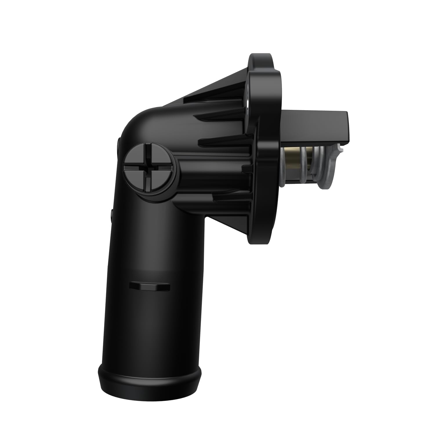 Mopar thermostat housing packaging view, designed for easy vehicle-specific installation.