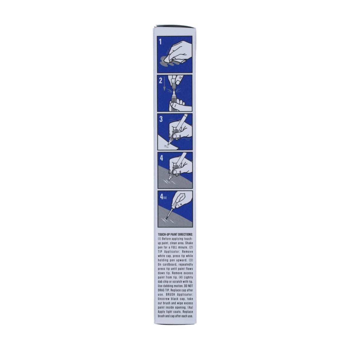 Mopar touch-up paint pen PX8 close-up showing black clear coat finish