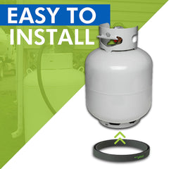 Mopeka Tank Halo cylinder-stand extends sensor range for monitoring devices.