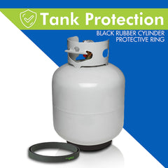 Mopeka Tank Halo protective base fits 20-40 lb cylinders for broad compatibility.