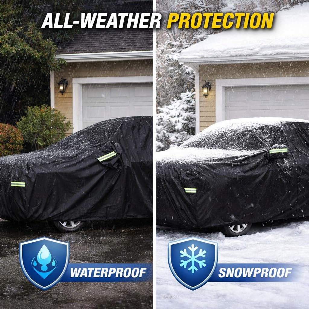 Morhept windproof strap system shown securing the cover on wheels