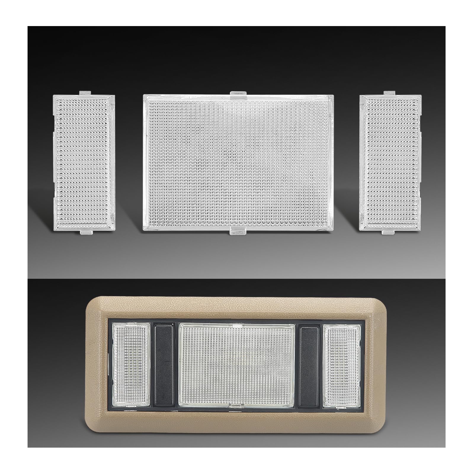 MoriNed interior roof dome light cover with clear lens for evenly diffused cabin lighting