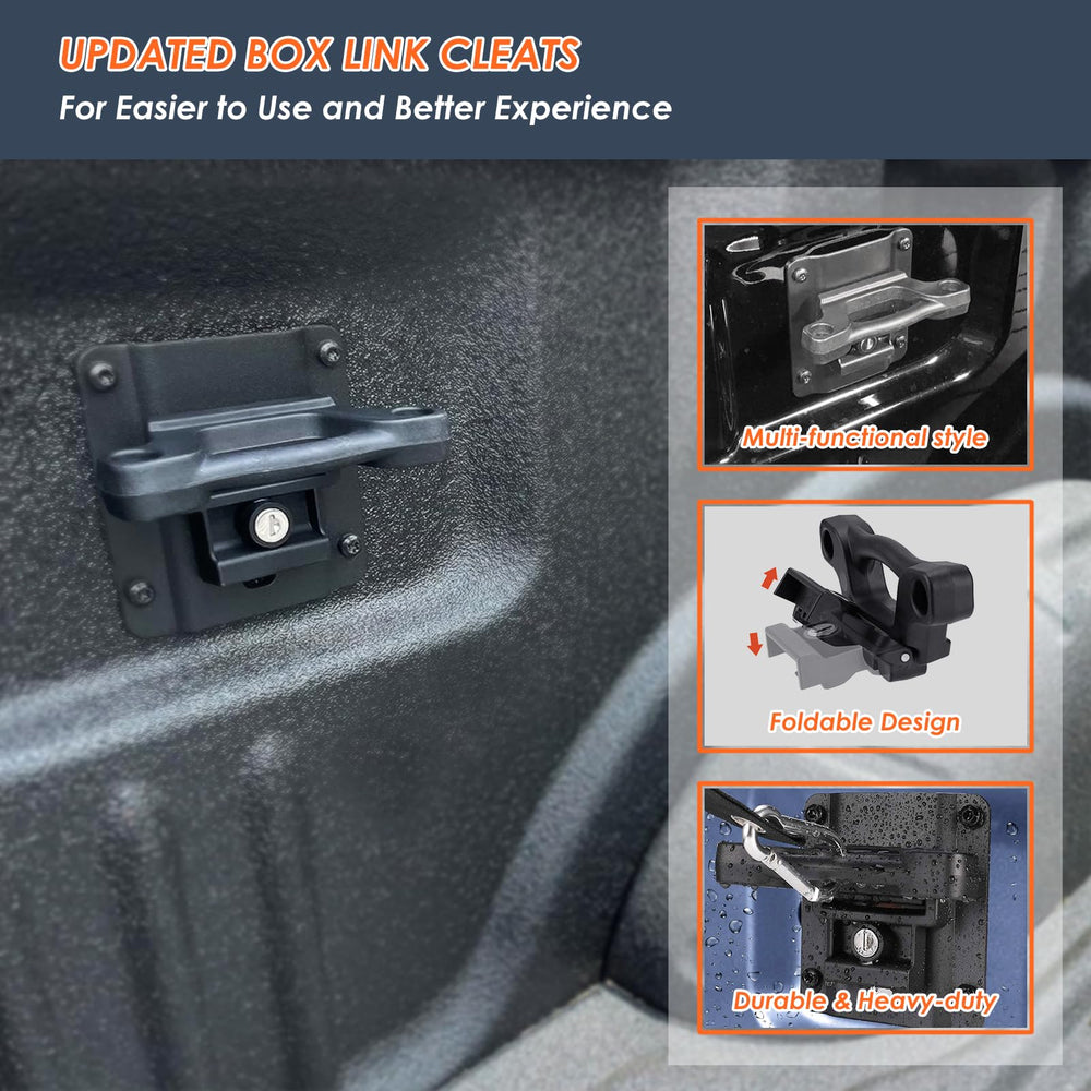 Morkot folding design cleats shown for easy in-and-out storage and quick setup.