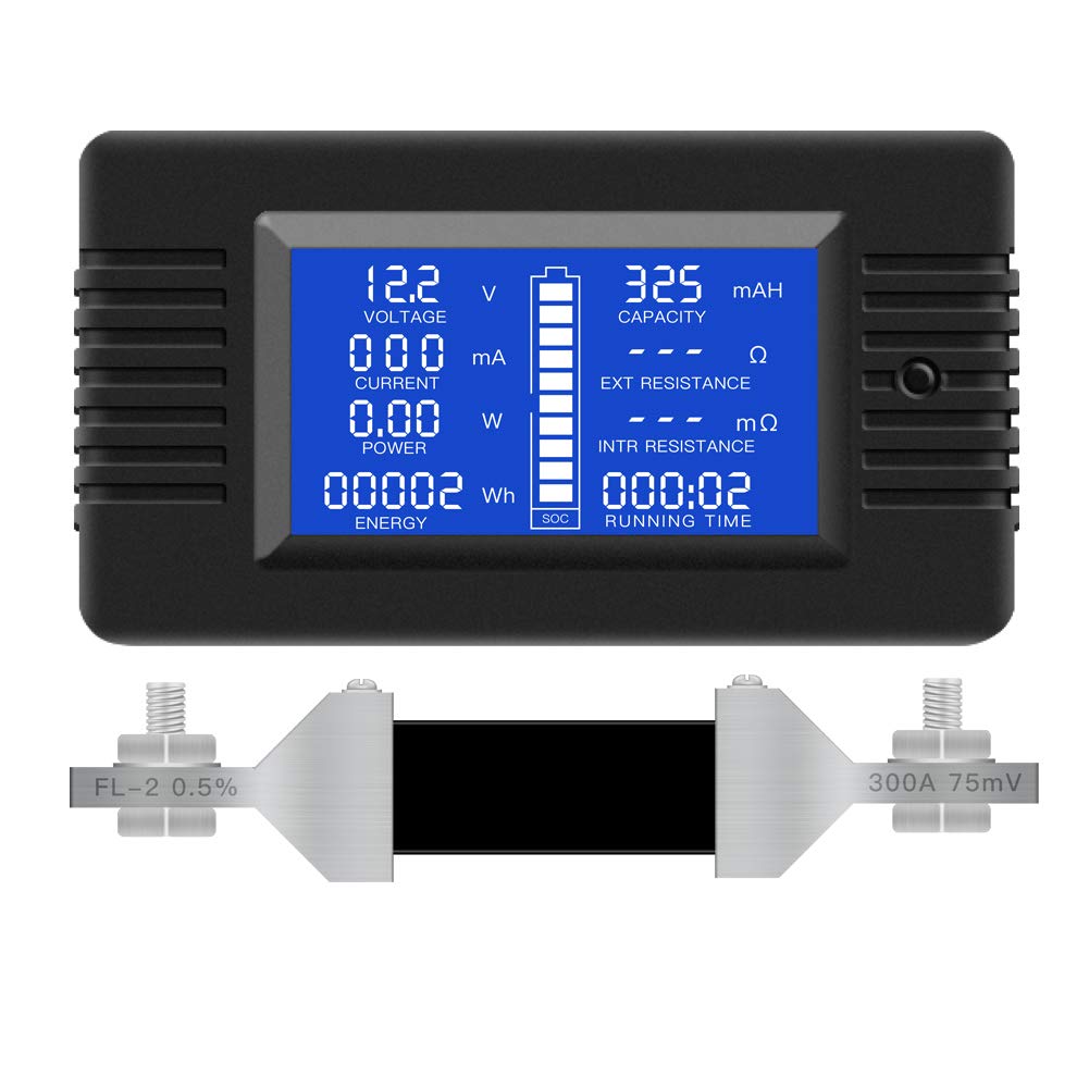 MORNING GROUP DC monitor front view showing compact 9-in-1 meter for battery health