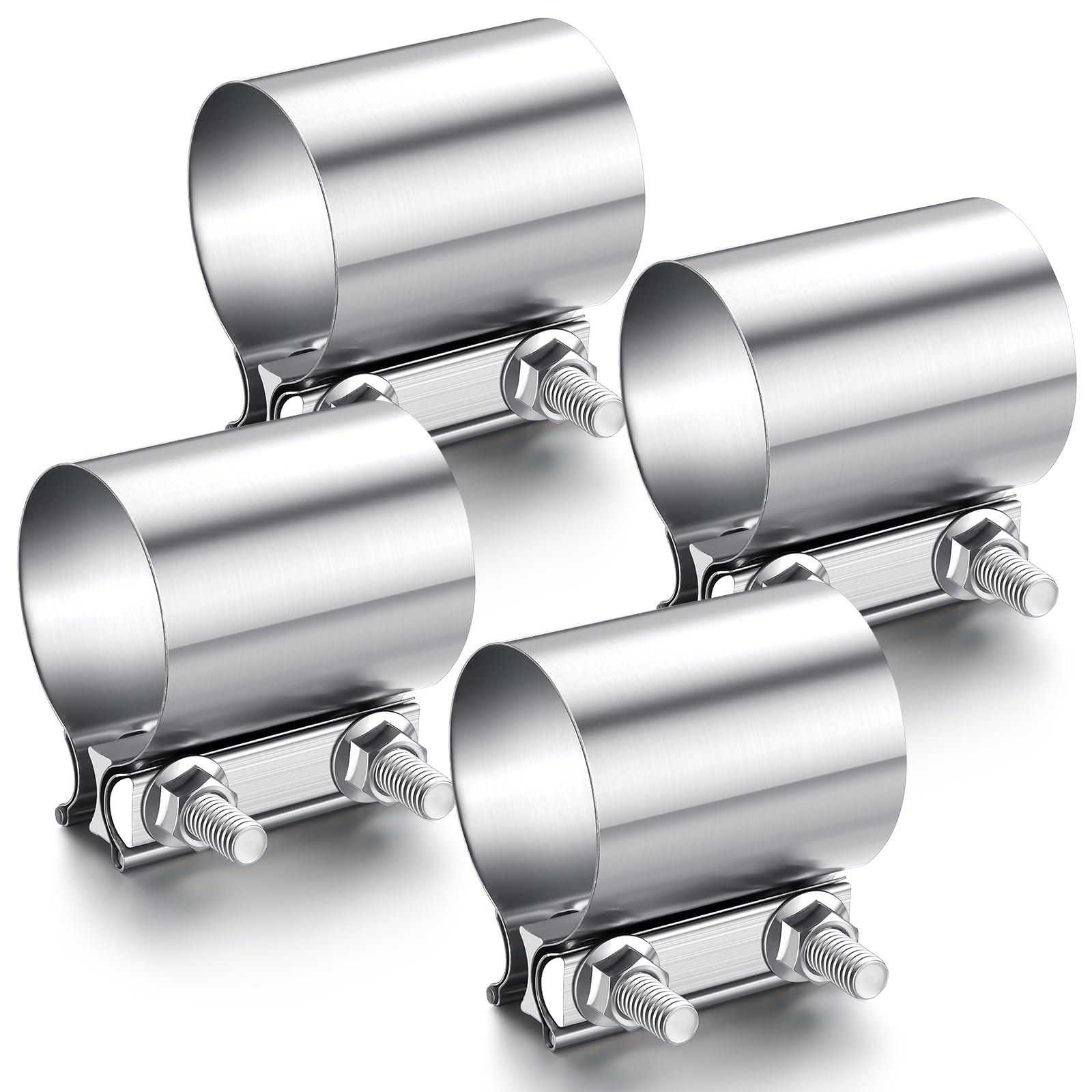 MorningRo 2.5-inch exhaust clamp secures pipes with a tight seal.