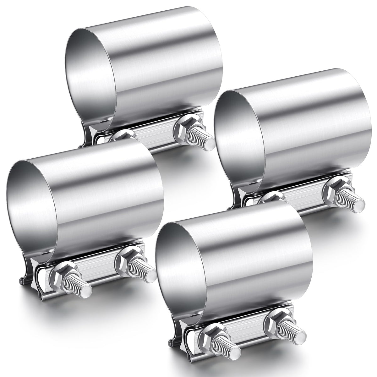 MorningRo 2.5-inch exhaust clamp secures pipes with a tight seal.