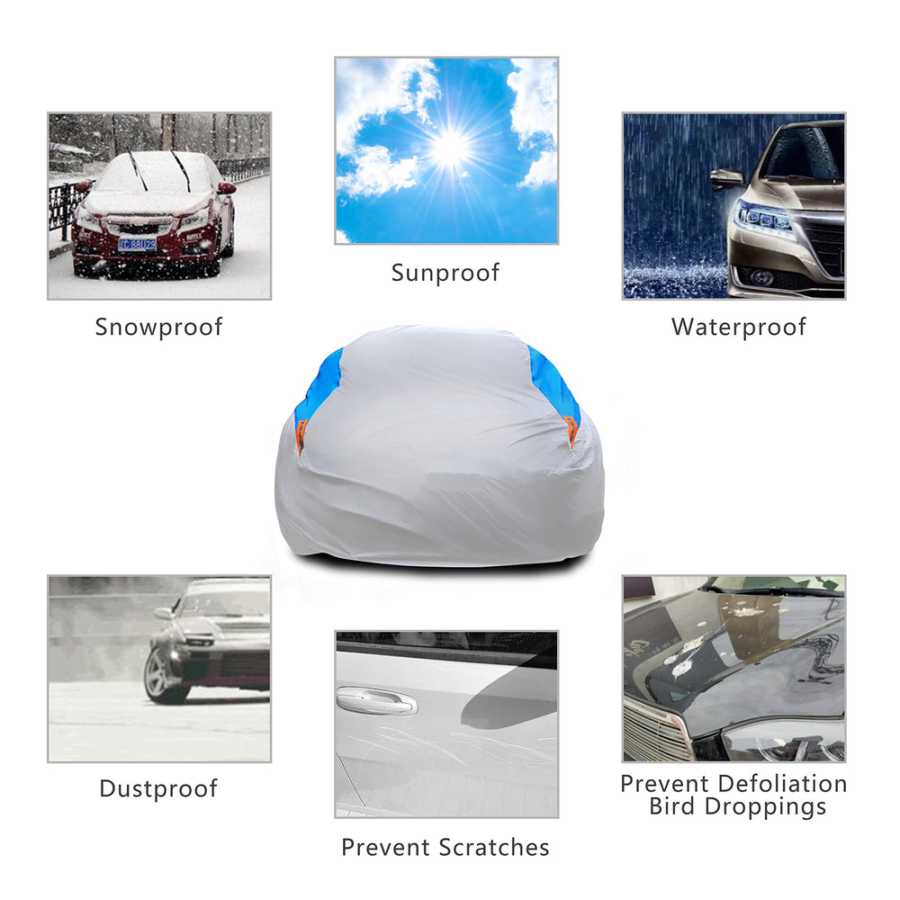 MORNYRAY UV protection layer helps minimize sun fading on the car cover