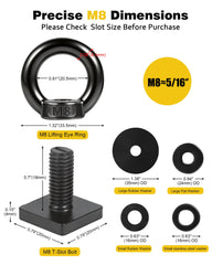 Moroinriz stainless steel hardware — anti-rust components for durable tie-downs.