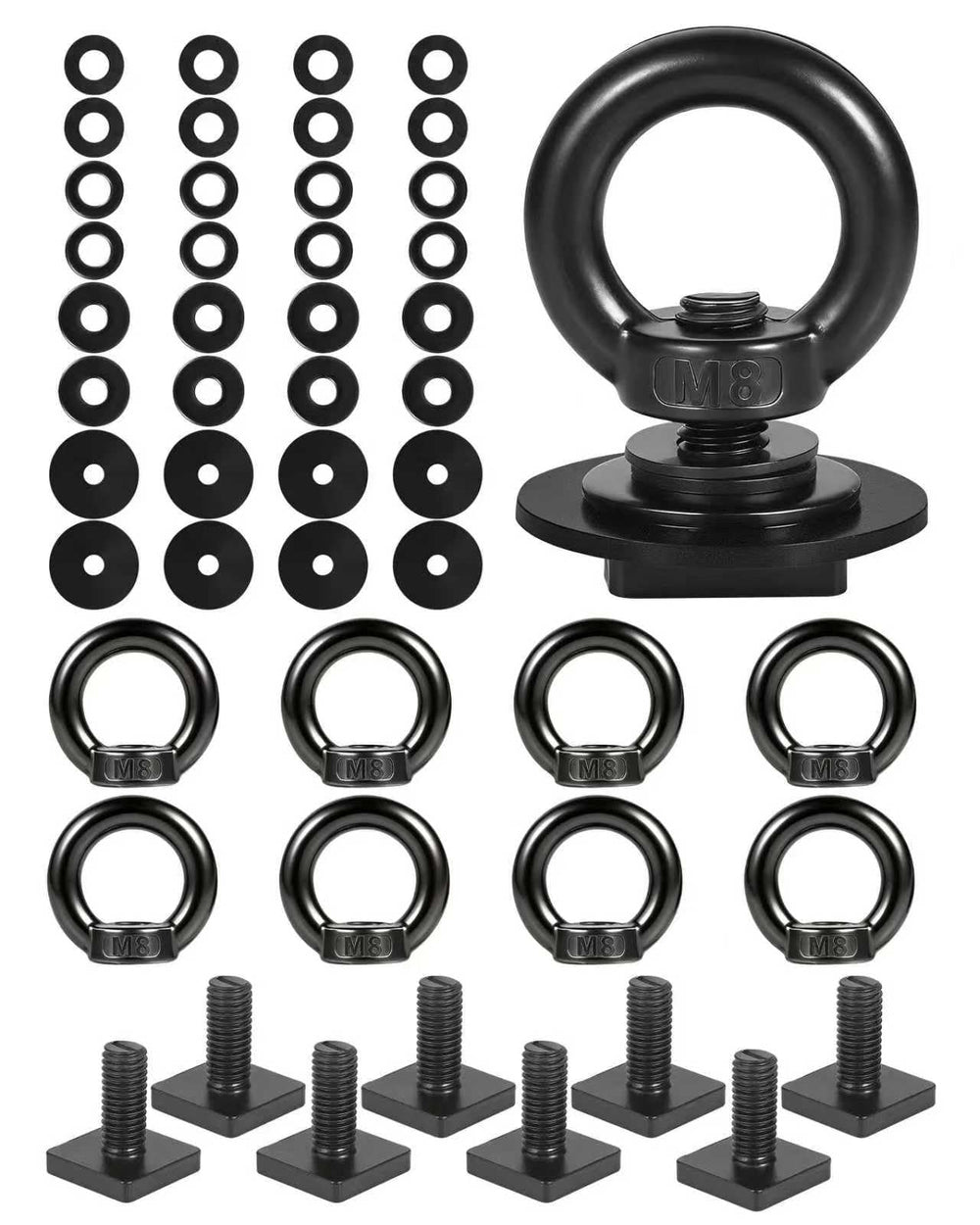 Moroinriz T-track mount anchor crossbar — secure tie-down points for roof racks.