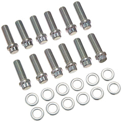 Moroso 38400 intake bolt for small block Chevy, precise hardware for secure manifold mounting.