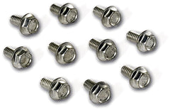 Moroso 38590 timing cover bolt for Chevy with serrated washer for secure fit.