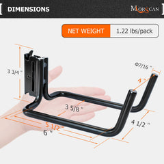 MorScan black powder-coated alloy steel hook with corrosion resistance