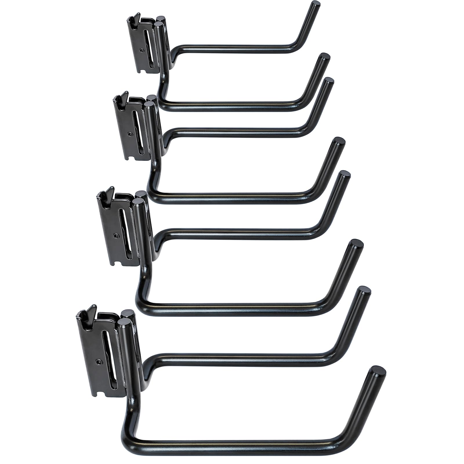 MorScan e-track double J hooks four-pack for versatile tool storage