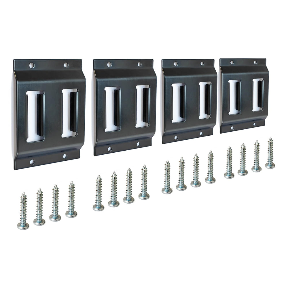 MorScan E-Track double-slot mini plate front view showing compact anchor point