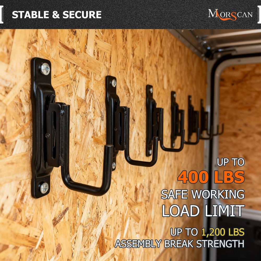 MorScan J-hook in slot demonstrates secure placement in tight spaces.