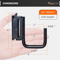 MorScan heavy-duty alloy steel hooks with black coating resist rust.