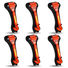 MorTime 6-pack car safety hammers with ergonomic handles for confident use.