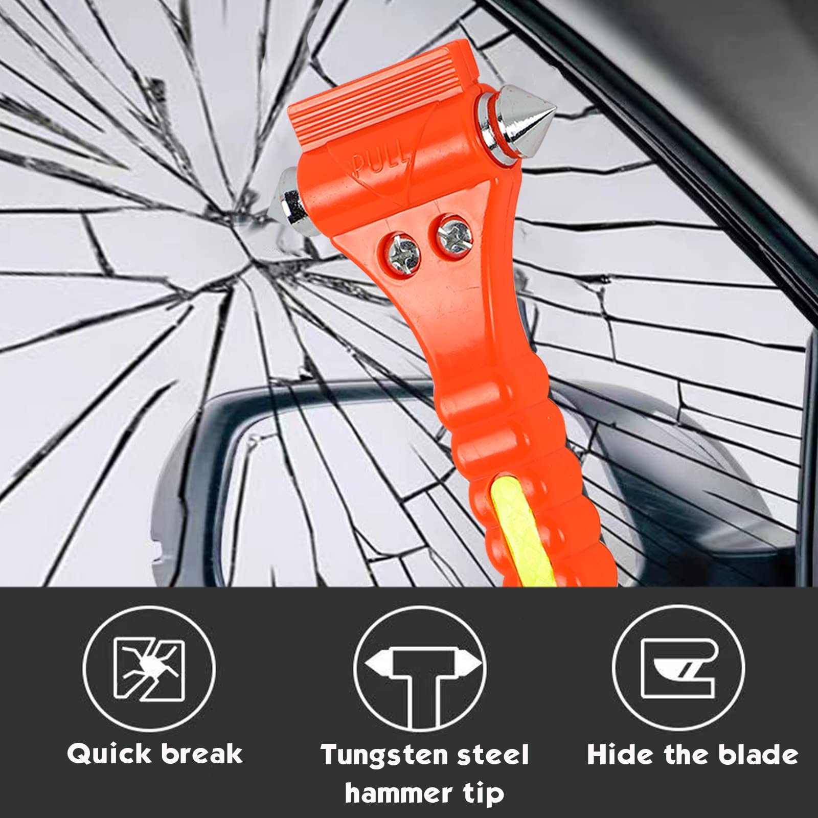 MorTime bright orange safety hammer is easy to spot in low light.