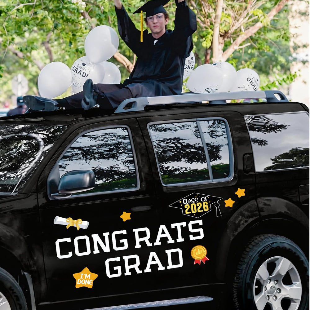 Mosailles congrats grad magnets with vivid colors on metal surfaces