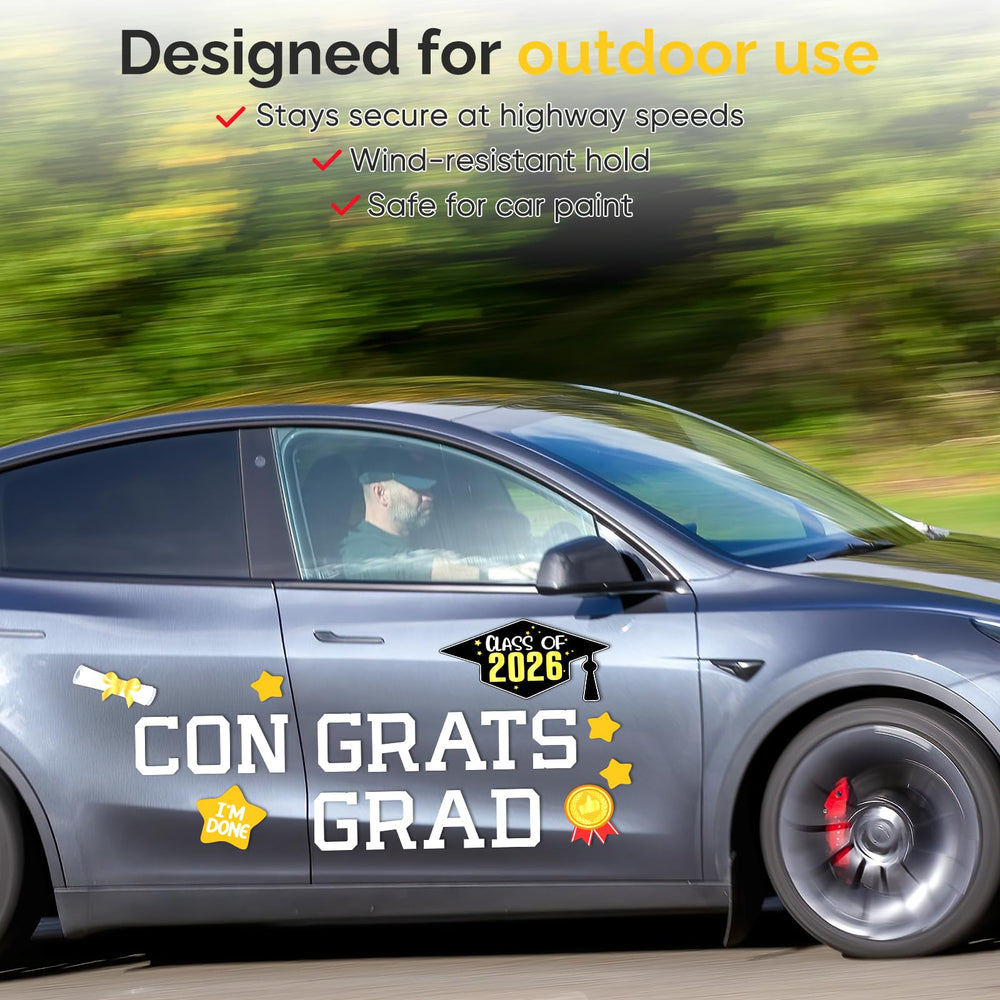 Mosailles easy car decoration setup with reusable magnetic pieces