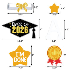Mosailles graduation cap die-cut magnet piece for authentic details
