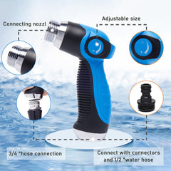 MOSIKEN hose adapters enabling 3/4-inch and 1/2-inch hose connections
