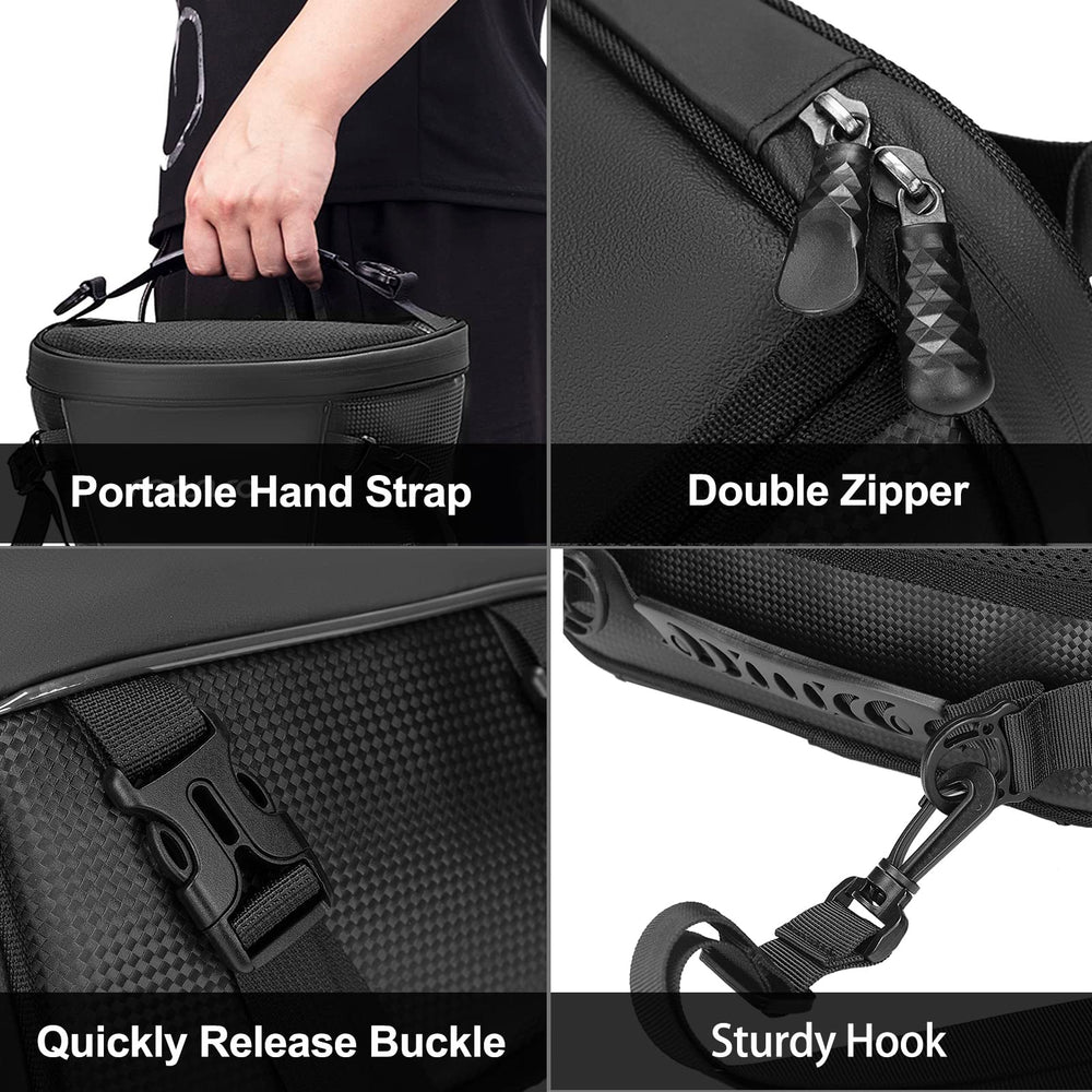 MOSISO 10L capacity stores phone, wallet, and tools for rides.