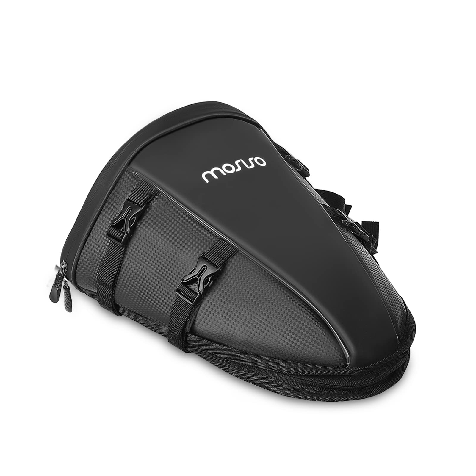 MOSISO motorcycle tail bag waterproof PU leather protects valuables on the road.