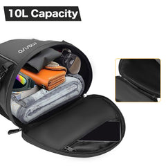 Secure buckle system keeps MOSISO bag firmly attached to the rear seat.