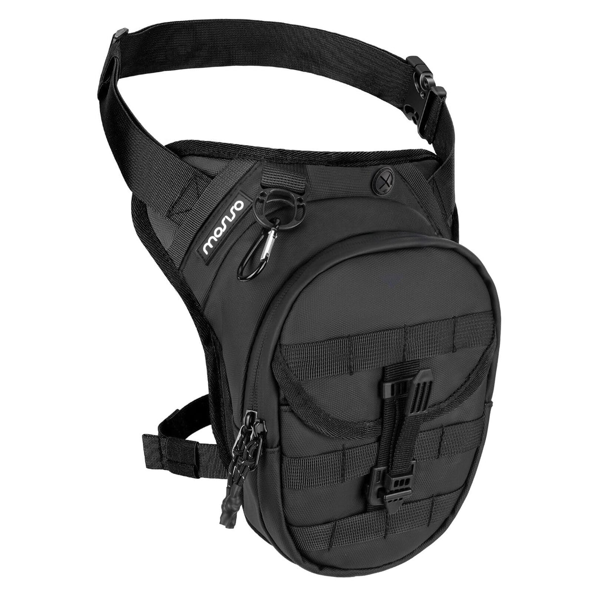 MOSISO thigh bag showing compact design for secure on-the-go storage.
