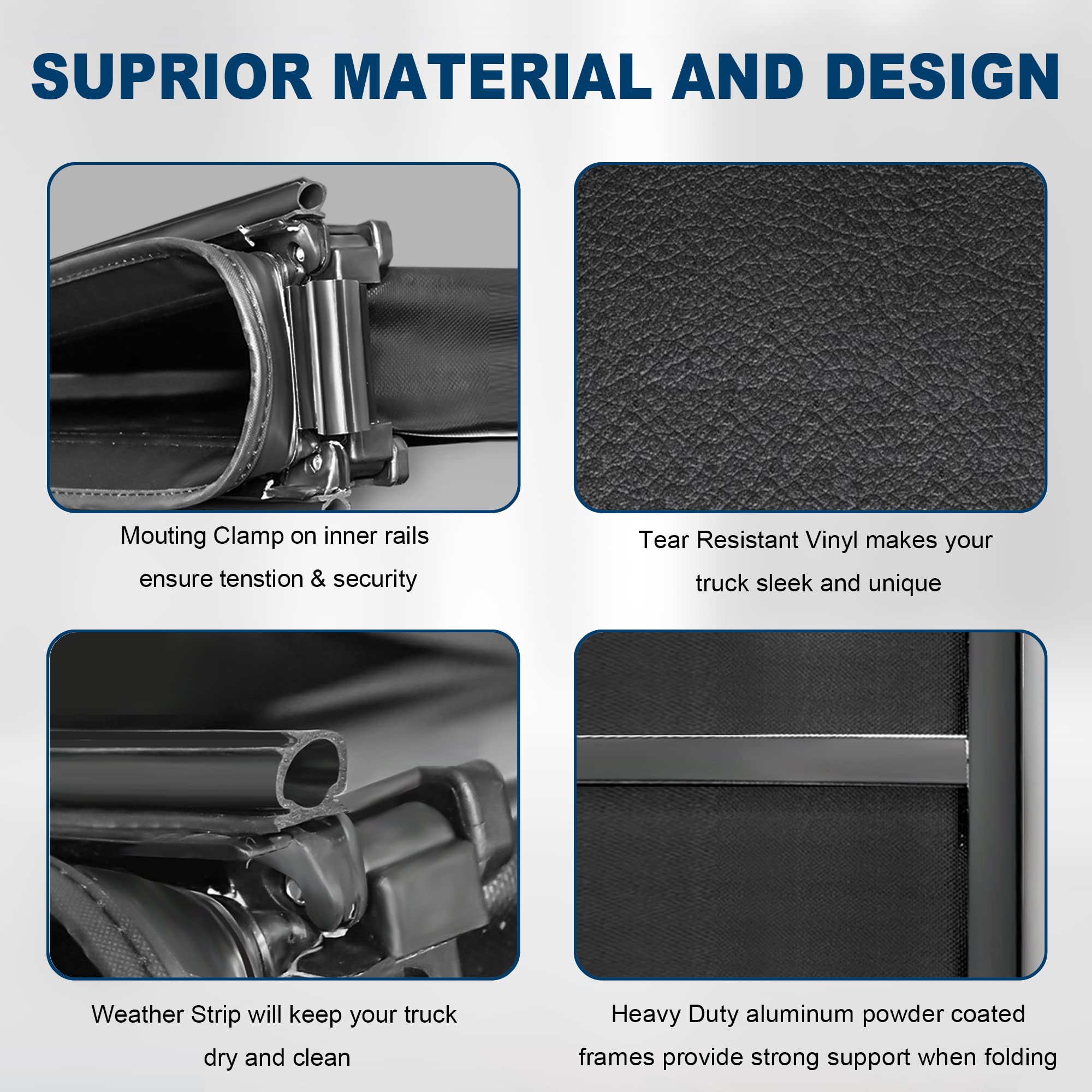 MOSTPLUS durable aluminum frame provides long-lasting support for Tacoma bed