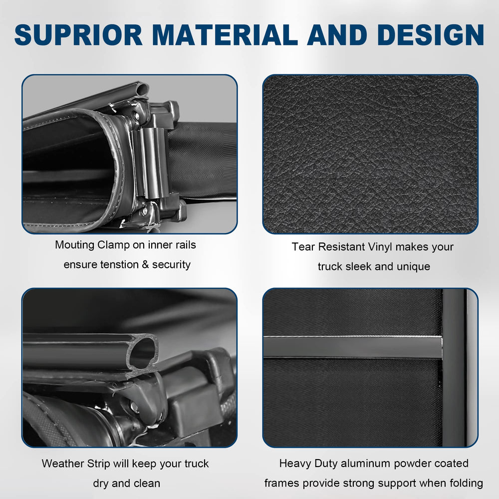 MOSTPLUS durable aluminum frame provides long-lasting support for Tacoma bed