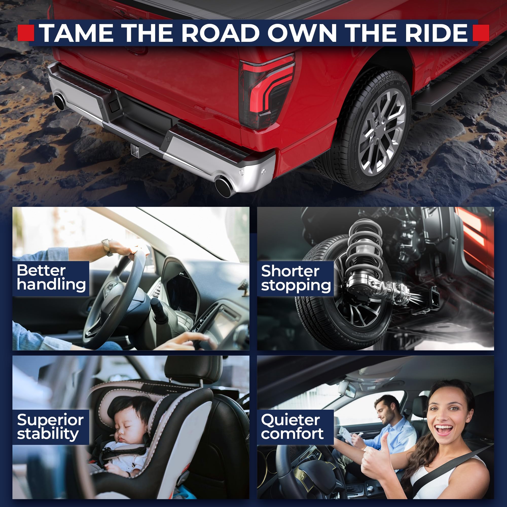 MOSTPLUS durable corrosion-resistant finish detail for long-lasting suspension components.