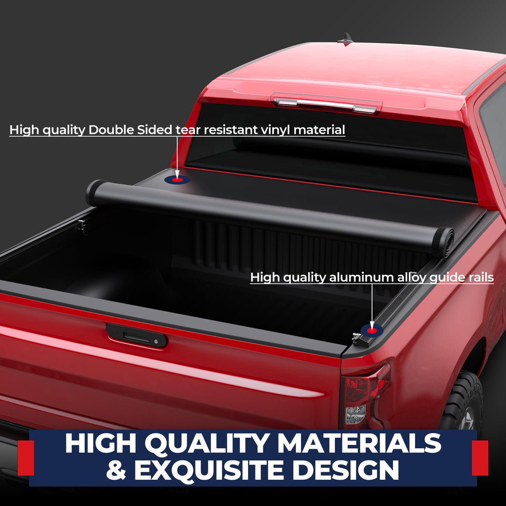 MOSTPLUS heavy-duty aluminum frame adds durability with a sleek truck bed look.