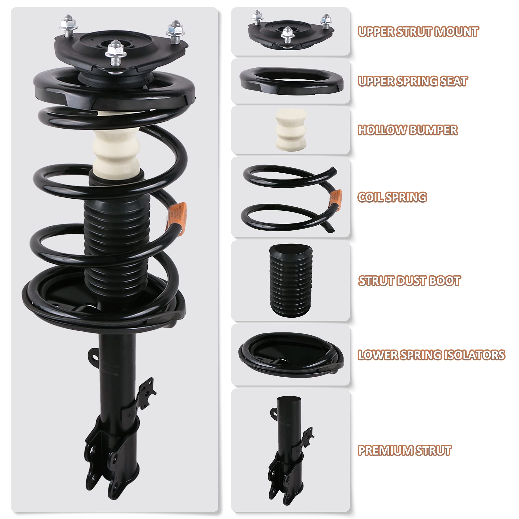 MOSTPLUS rear shock absorber with damping valve smooths rough road impacts